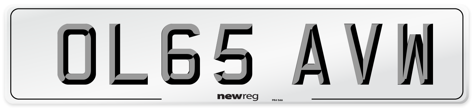 OL65 AVW Number Plate from New Reg